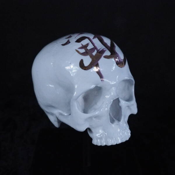 Porcelánová lebka s znakem války - Image 6